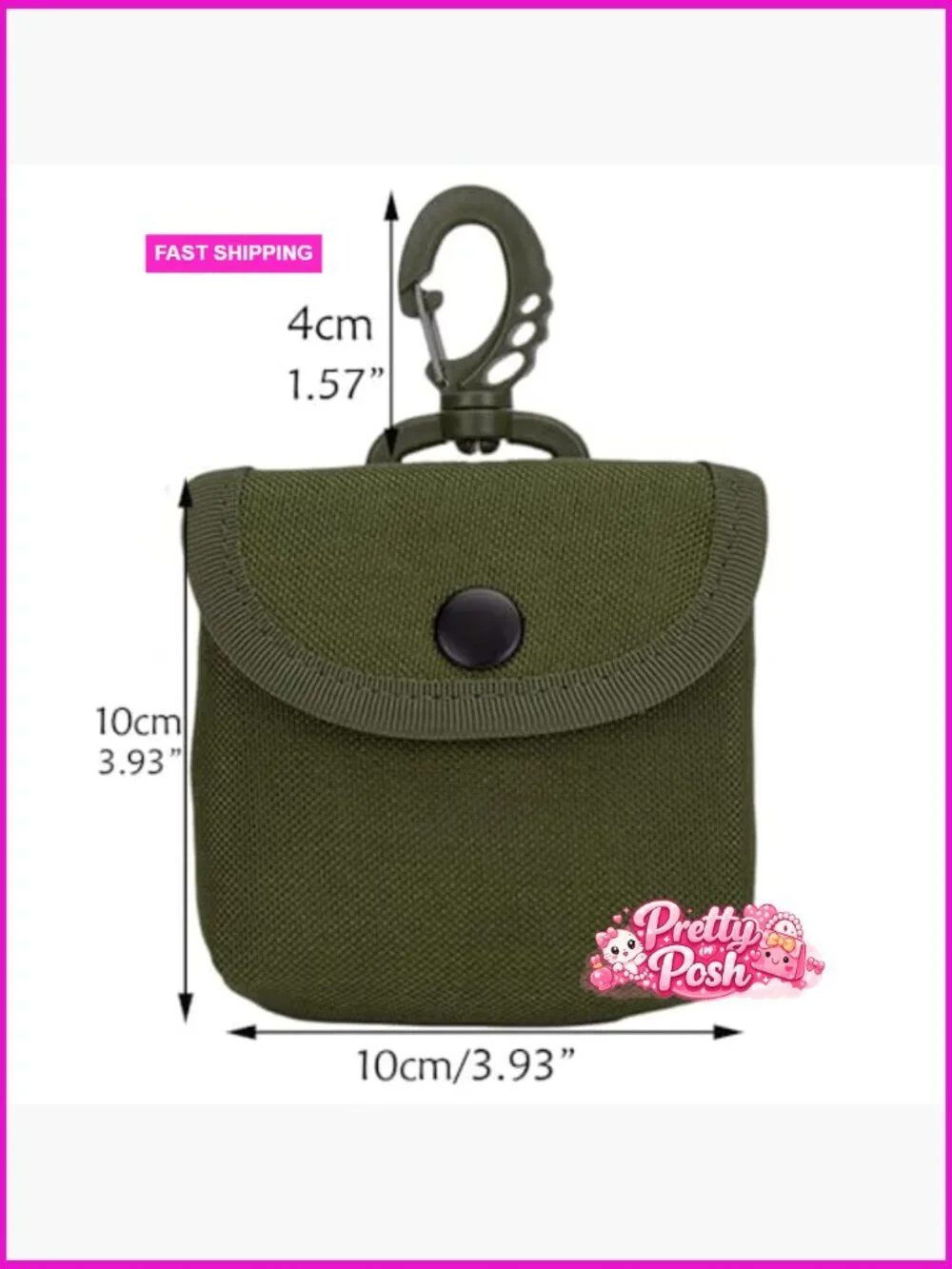 Nylon Tactical Pouch 2-Pack EDC Keychain Organizer Utility Pocket